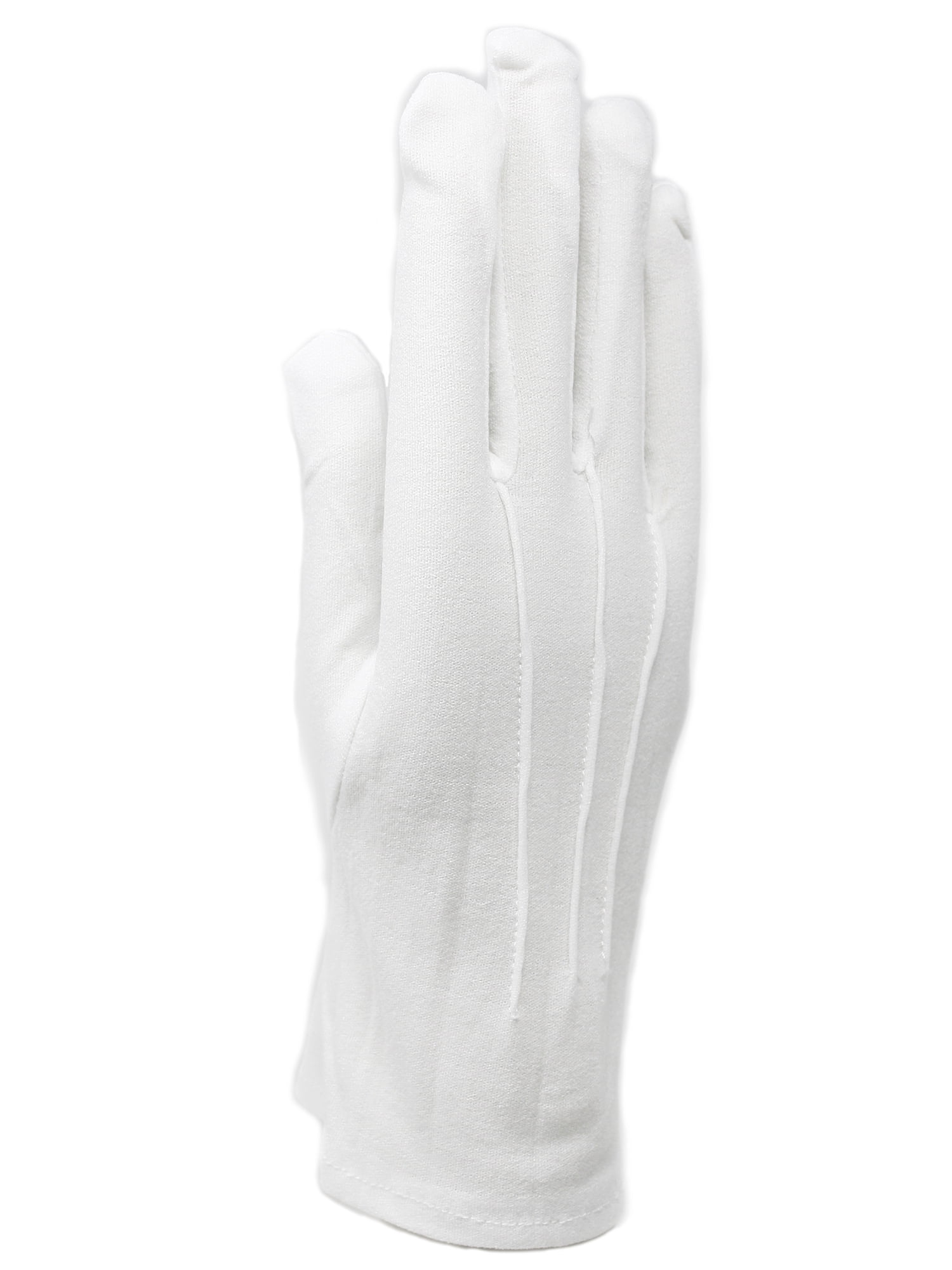 White Wrist Length Dress Gloves Stretchy, Lightweight Wedding