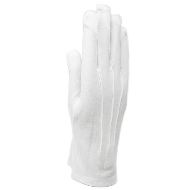 White Wrist Length Dress Gloves Stretchy, Lightweight Wedding