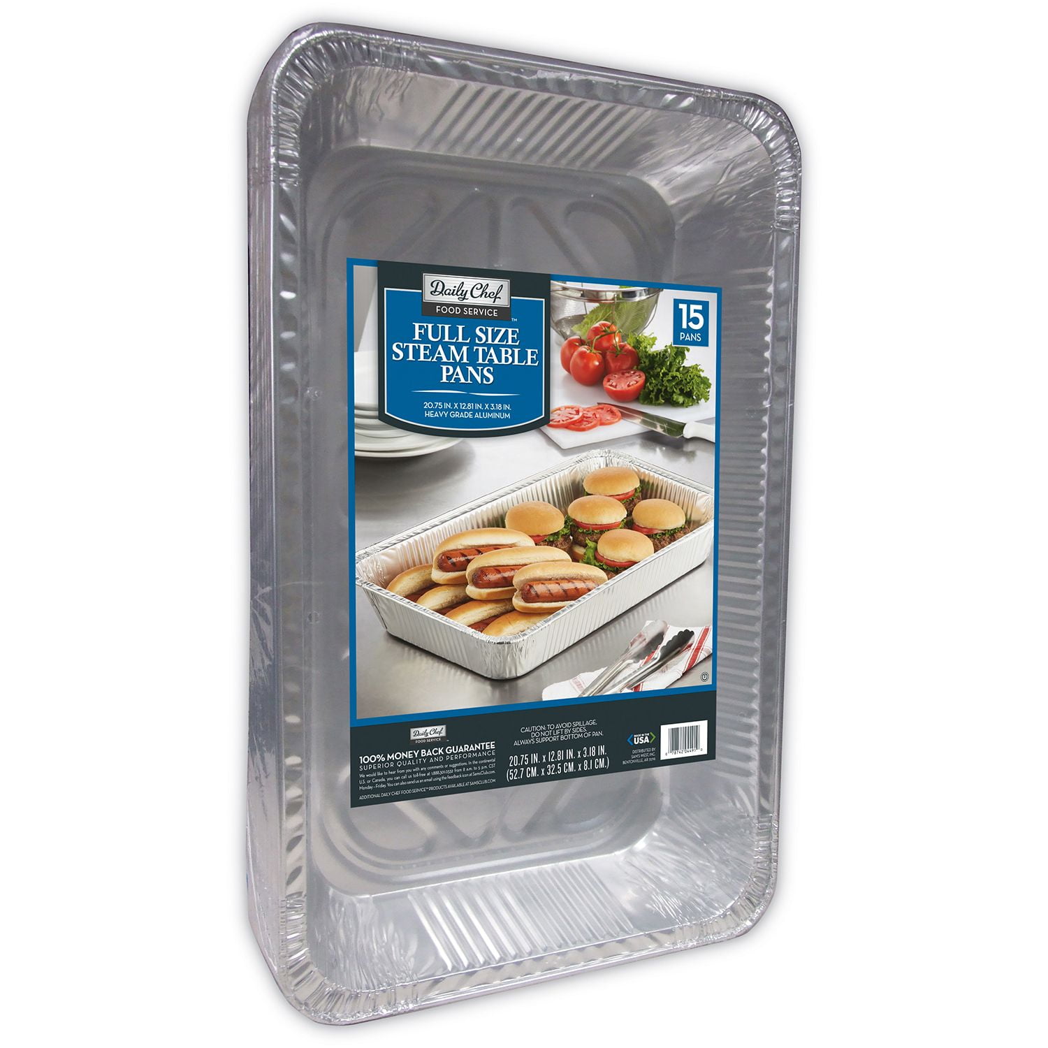 Daily Chef Aluminum Steam Table Pans 15ct