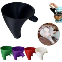 Flour Funnel for Kitchen Mixer Tilt-Head Stand Mixer, Anti-Splash Attachment No-Mess Baking Tool, Easy Pour Accessory, Prevents Spills, Easy Clean, Ergonomic Grip for Baking, 1/3pc,Black