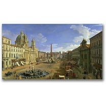 Trademark Fine Art "View Of The Piazza Navona, Rome" Canvas Wall Art by Canatello