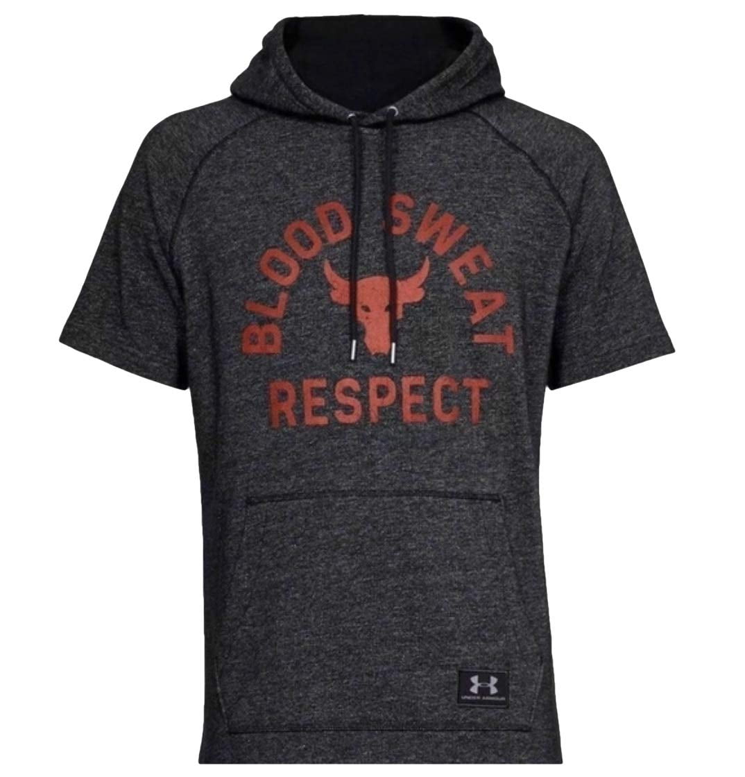 Details about   NWT Men’s Under Armour Project Rock Respect Short Sleeve Hoodie XL 1326409-001 