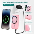 thumbnail image 7 of 3 in 1 Wireless Charging Station, MagSafe Power Bank 5000mAh for iPhone 16,  15 & Apple Watch, 7 of 7