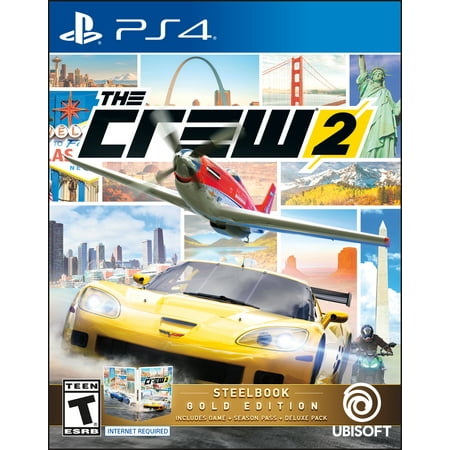 The Crew 2 Steelbook Gold Edition, Ubisoft, PlayStation 4, 887256029173