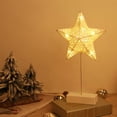 thumbnail image 5 of Lámpara de escritorio decorativa, lámpara de noche LED con forma de estrella a pilas, luz de noche blanca cálida, decoración de mesa para Navidad, hogar, dormitorio y Ramadán - Blanco, 5 of 5