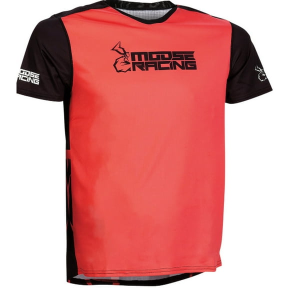 Moose Racing MTB Mens Short Sleeve Mountain Bike Jersey Red XL