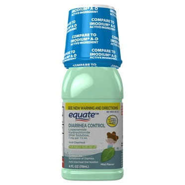 Equate Loperamide Hydrochloride Oral Solution, Mint, Anti-Diarrheal , 4 fl oz