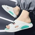 thumbnail image 5 of Men's Beach Slippers with Soft Low Arch Support Comfortable Thick Sole Anti Slip Easy To Clean, 5 of 5