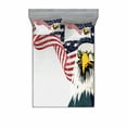 thumbnail image 2 of Ambesonne Animal Fitted Sheet & Pillow Sham Set, 4th of July Country, Twin, Multicolor, 2 of 3