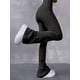 thumbnail image 5 of Women's Sexy Slim Pants Ribbed Solid Color Pants High Waisted Flared Pants Showing Longer Legs All-match Sports Long Pants, 5 of 5