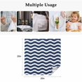 thumbnail image 4 of Navy Blue Moire Cloth Napkins, Water Ripple Stripe Farmhouse Washable and Reusable Dinner Napkins Set of 4, Table Napkin for Kitchen Party Birthday Wedding Hotel Housewarming 20"x20", 4 of 8
