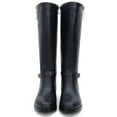 thumbnail image 4 of Ferwind Women's Knee-High Boots Low Heels Buckle Straps Adult Navy 10, 4 of 7