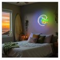 thumbnail image 2 of Letrero De Neón Con Diseño De Olas, Sol Y Palmeras En La Playa, Brillo Ajustable, Ideal Para Surfear, Decoración De Pared Costera, 38cmx36.8cm, 2 of 6