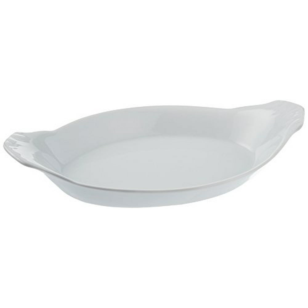 Bia Cordon Bleu White Oval Porcelain Au Gratin Bowl, 8 oz, White
