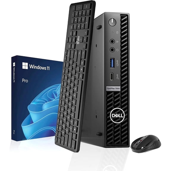 Restored Dell 7000 Tiny Desktop PC | i5-12th Gen Processor| 16GB DDR4 RAM | 256GB SSD | WIFI | Keyboard & Mouse| Windows 11 Pro Computers Desktop (Refurbished)