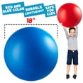 thumbnail image 3 of PlayBolt Jumbo 18-Inch Playground Balls – 2 Pack (Red & Blue) | Giant Inflatable Rubber Kickballs with Hand Pump for Kids & Toddlers – Indoor & Outdoor Active Play, 3 of 8