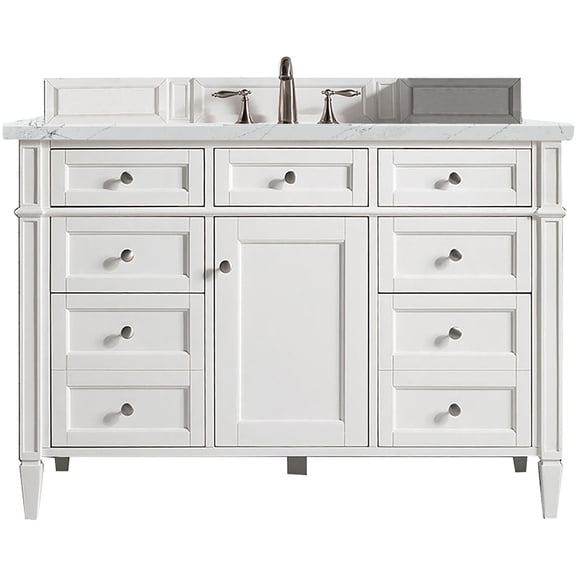 James Martin Vanities 655-V48-BW-FENC Brittany 48" Free Standing Single Basin Poplar Wood