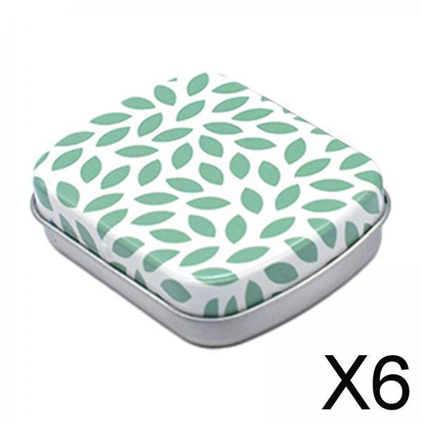 Caja de Lata con Bisagras de Metal Soledad 6 Piezas para Dulces y Almacenamiento
