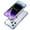 Purple, variant on for iPhone 14 Pro Bumper, Aluminum Metal Frame Shockproof & Carbon Fiber Back Patch & Lens Protector Shock Absorbent Raised Edge Protection for iPhone 14 Pro 6.1 inch - Silver