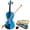 Blue, variant on New 4/4 Acoustic Violin Set High Quality for Beginners to Advanced Students, Includes Case, Bow, Rosin, Sky Blue