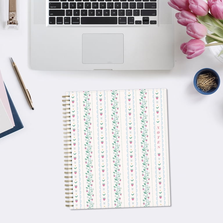 Blue Sky Notebook, 8x10, Strawberry Stripes, 160 Pages photo 2