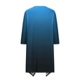 thumbnail image 3 of yoeyez Open Front Cardigan for Women Women's Solid Color Plus Size Cardigans Short Sleeve Cover Ups High Low Hem Casual Drape Blouse Tops Blue,M, 3 of 6