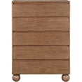 thumbnail image 3 of Meridian Furniture Kent Walnut Solid Ash Wood Chest, 3 of 10