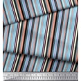 thumbnail image 2 of Soimoi Blue Poly Georgette Fabric Vertical Stripe Printed Fabric 1 Yard 52 Inch Wide, 2 of 3