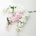 thumbnail image 2 of Efavormart 4 Pack 41" Tall White Silk Hydrangea Stems Artificial Flowers For Wedding Floral Arrangements, 2 of 11