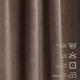 thumbnail image 4 of 3S Brother's Extra Long Solid Luxury Matte Velvet Soft Curtain Pale Taupe Single Panel Hanging Back Tap & Rod Pocket Home Décor 5-25 Feet Custom Made Curtains -Made in Turkey Each(52"x300"), 4 of 7