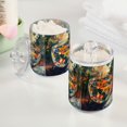 thumbnail image 2 of Yayeee 4 Pack Qtip Holder Bathroom Cotton Swab Canister with Lid Clear Dispenser Set, Colorful Goldfish, 2 of 6