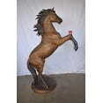 thumbnail image 3 of Nifao Giant and Incredibly Detailed Rearing Horse Bronze Statue – Garden Outdoor Decor Sculpture, 49"L x 27"W x 73"H, 3 of 11