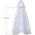 thumbnail image 4 of TEAMD Adult Full-Length Sheer Cape with Oversized Hood Ghost Cosplay Costume Cloak（Black）, 4 of 5
