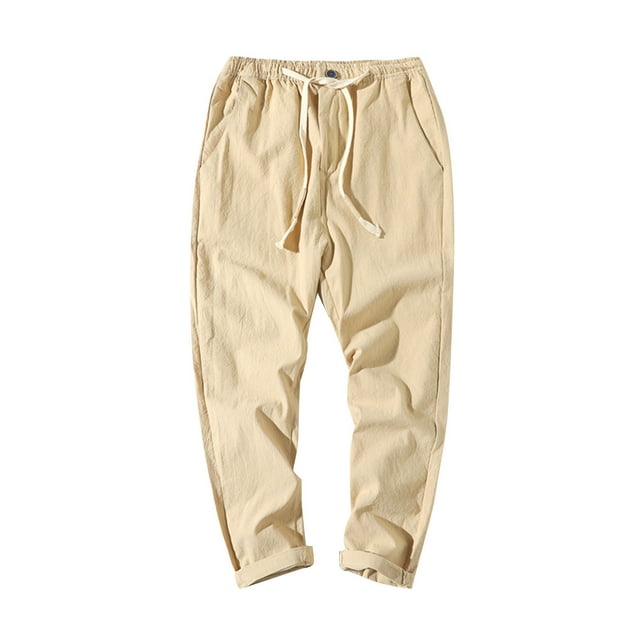 Dagugfen Sweatpants for Men Plus Size Drawstring Elastic Waist Comfy Running Athletic Cropped Pants