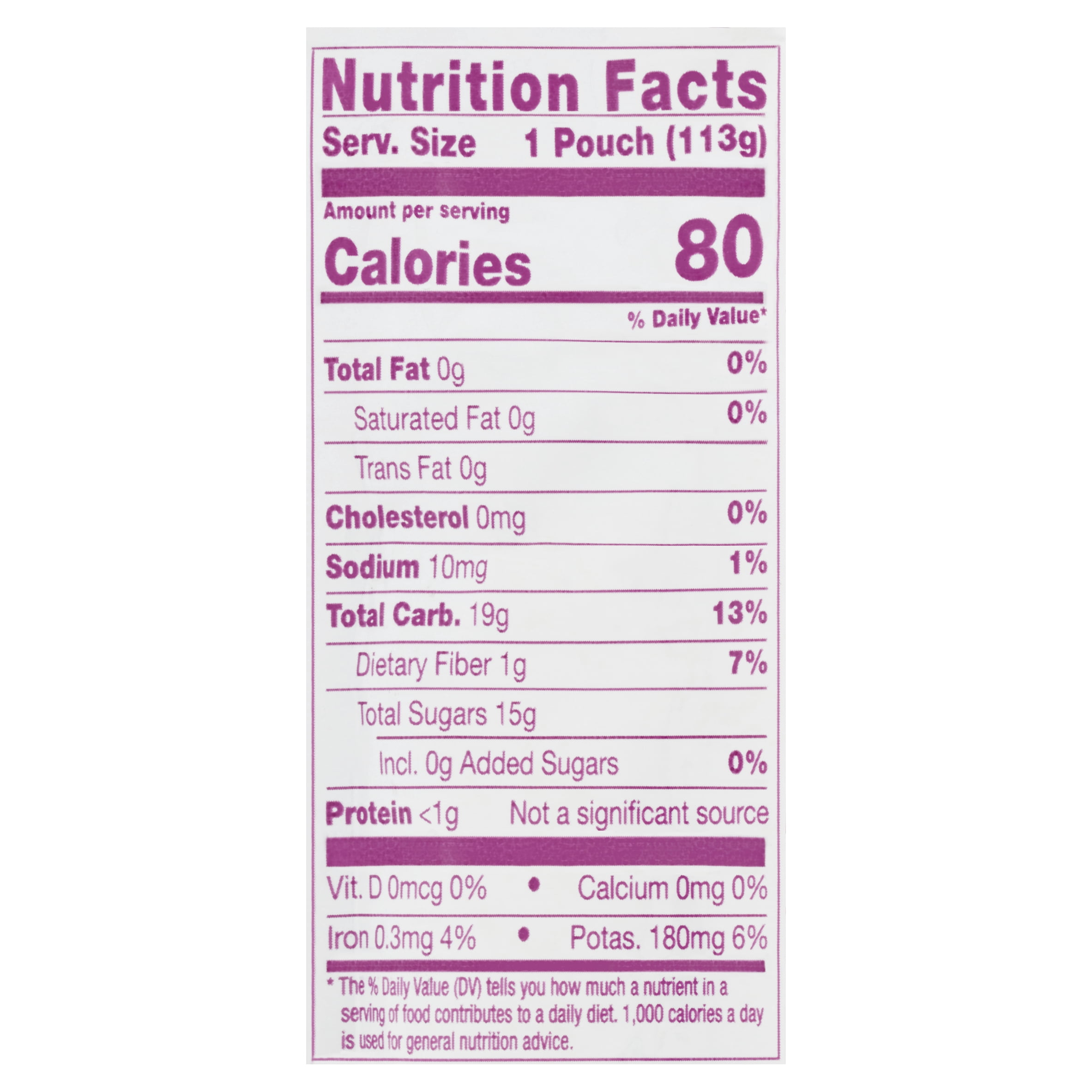 Parent's Choice Organic 2nd Foods Baby Food Pack, Banana Berry Burst 1 Pouch (113g)