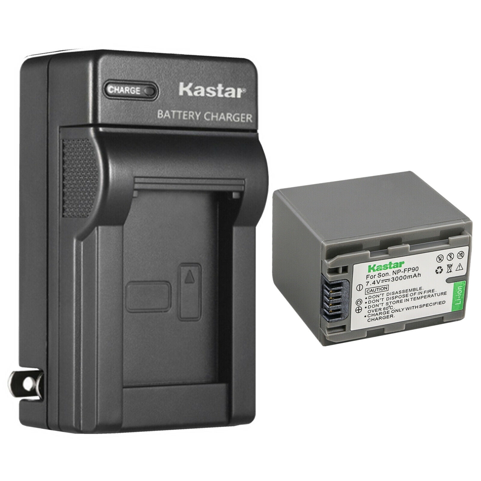 Kastar NP-FP90 / FP91 1-Pack Battery and AC Wall Charger Replacement for Sony NP-FP50 NP-FP51, NP-FP60, NP-FP70 NP-FP71, NP-FP90 NP-FP91 Battery, Sony DCR-HC40, DCR-HC41, DCR-HC42, DCR-HC43 Camcorder