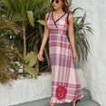 thumbnail image 3 of Geometric Grid Vestido Sin Mangas Vestidos Para Mujer, Vestido Suelto De Verano 2025, 3 of 5