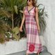 thumbnail image 3 of Geometric Grid Vestido Sin Mangas Vestidos Para Mujer, Vestido Suelto De Verano 2025, 3 of 5