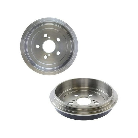 Rear Brake Drum Set - Compatible with 2002 - 2008 Toyota Corolla 2003 2004 2005 2006 2007