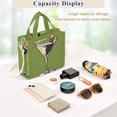 thumbnail image 5 of FORMRS Womens Corduroy Tote Bag Crossbody Shoulder Handbag with Pocket, Light Black Martini, 5 of 7