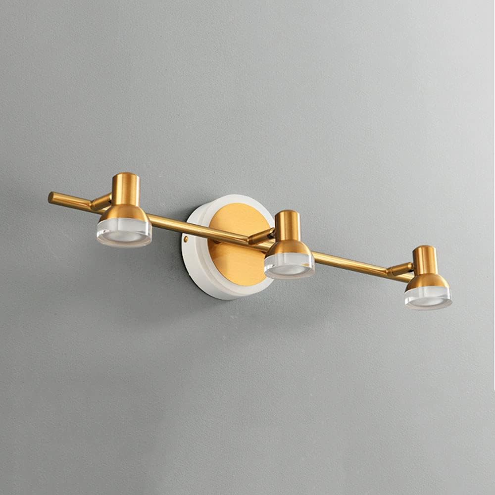 Adjustable Vanity Lighting Fixture LED Bathroom Mirror Lamp, Acrylic Shade Rotating Makeup Mirror Front Light, Bath Vanity Wall Lamps Over Mirror Cabinet for Dressing Table