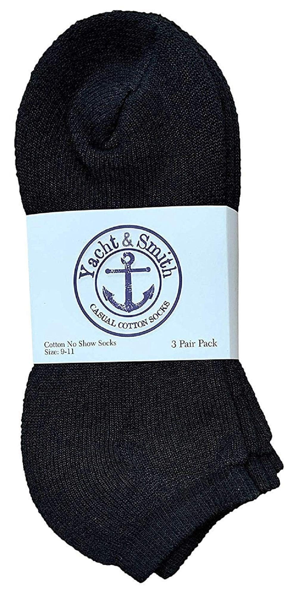 120 Pairs Of Yacht & Smith Bulk Womens Ankle Socks Low Cut Ankle Socks Size 9-11 (Black)
