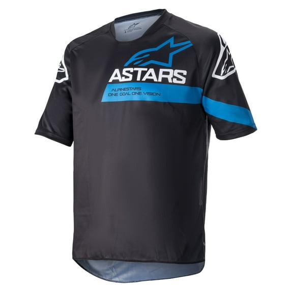 Alpinestars Racer V3 Mens SS MTB Mountain Bike Jersey Blue/Black LG