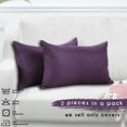 thumbnail image 4 of 3S Brother's Solid Cushion Cover Super Soft & Cozy Home Décor Throw Pillow Case for Chair Couch Bedroom & Livingroom Décor Pillowcase with Invisible Zipper Set of 2 Pieces - Purple 12"x20" Each, 4 of 8
