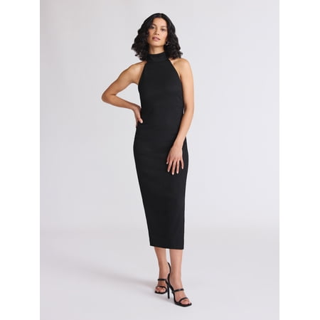 Sofia by Sofia Vergara Women's Halter Midi Dress, Mid Calf Length, Sizes XS-XXXL