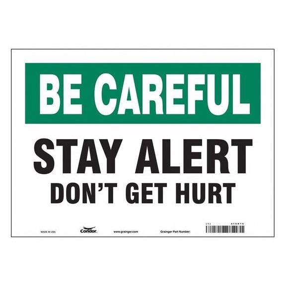 Condor Safety Sign,10 inx14 in,Vinyl 475H76