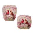 thumbnail image 2 of FKELYI 2 Pcs Office Chair Cover Breathable Stretchable Swivel Computer Chair Slipcover Cherry Floral Cardinal Bird Print Anti-Dust Armchair Protector for Home Office Decor, 2 of 7