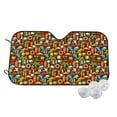 thumbnail image 2 of Lsque Cute Beach Dolphin Car Windshield Sun Shade | Accordion Folding Style Auto Shade for Car Truck SUV Van | Blocks UV Rays Sun Visor Protector | Small, 2 of 7