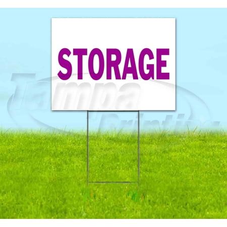 Storage (18 x 24 ) Yard Sign Includes Metal Step Stake
