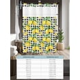 thumbnail image 6 of No Hook Cloth Fabric Shower Curtain with Snap in Liner, Lemon Yellow Waterproof Shower Curtains Set with See Through Top Window, Watercolor Fruit Black White Buffalo Plaid Bath Curtains 72"x72", 6 of 6